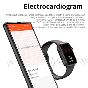 Originalus Smart Žiūrėti w34+ Smartwatch Galima Gauti Kvietimo Whatsapp Pranešimo EKG Širdies ritmo Monitorius Anti-lost Fitness Tracker