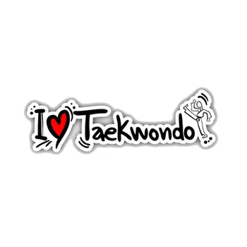 Automobilių Lipdukai, Dekoras Motociklų Lipdukai man Patinka Taekwondo Dekoratyvinių Aksesuarų Kūrybos Saulės Vandeniui PVC,15cm*5cm