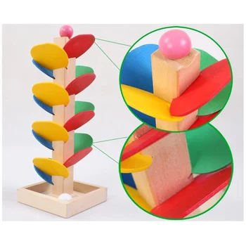 Medinis Medis, Marmuras Kamuolys Montessori Ugdymo Žaislų Blokus, Vykdyti Kelio Žaidimas Kūdikių Vaikai Žvalgybos Anksti Juguetes Educativos