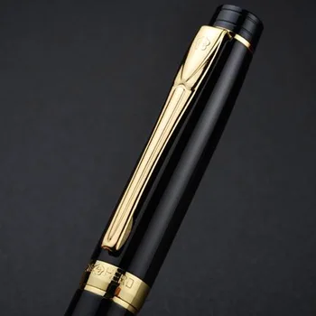 HEROJUS 3802 metalo juoda aukso dovana Retro Iridium klasikinis fontanas pen
