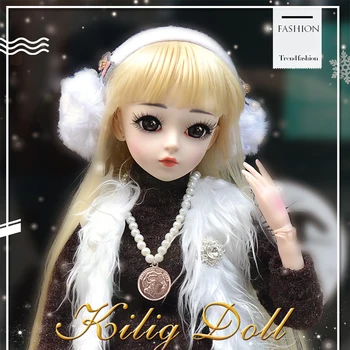 Kietas 60CM Bjd Doll Medžiaga Žiemos Mados Suknelė Bjd Žaislas Lėlės Geriausios Dovanos Mergina NE Batai
