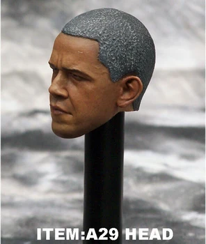 JAV Prezidentas b. Obama Vyrų Galvos Skulptūra, Drožyba Kolekcines Sandėlyje 1/6 Masto 12