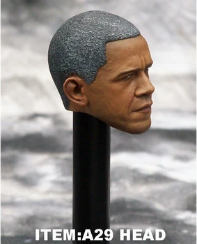 JAV Prezidentas b. Obama Vyrų Galvos Skulptūra, Drožyba Kolekcines Sandėlyje 1/6 Masto 12