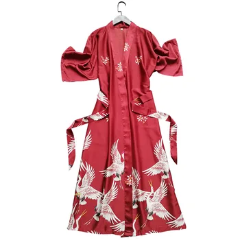 Nuotaka Bridesmaid, Vestuvių Chalatas Kimono Suknelė Satino Chalatas Moterims Sleepwear Spausdinti Nightdress Pižamą Šilkiniai Intymus Apatinis Trikotažas