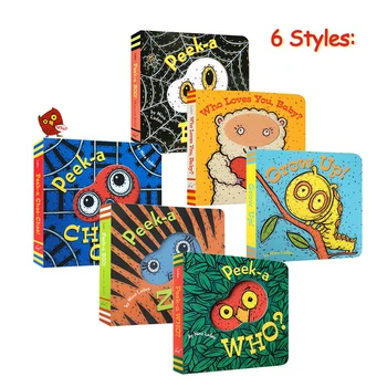 Anglų Peek-a Choo-Choo Atspėti, Kas aš Esu, su Skyle Valdybos Knyga Žaislas Paveikslėlių Knygą Klasėje Montessori ugdymo Dovanos Vaikams
