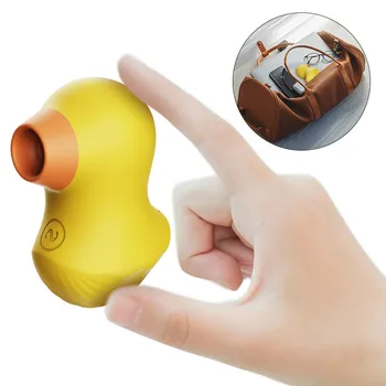 7 dažnių Geltona antis čiulpti vibratorius sekso žaislas čiulpti moteris