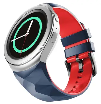 Dvigubas Silikono Watchband Samsung Galaxy Pavarų S2 R720 Pakeitimo Apyrankę ant Riešo Dirželis SM-R720 Smart Watch Band Correa