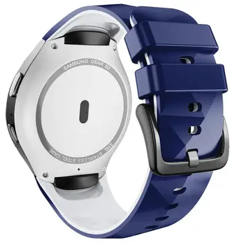 Dvigubas Silikono Watchband Samsung Galaxy Pavarų S2 R720 Pakeitimo Apyrankę ant Riešo Dirželis SM-R720 Smart Watch Band Correa