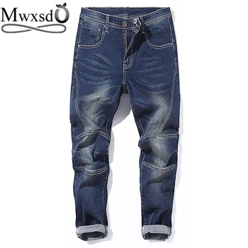 Mwxsd vyrų džinsai, Kelnės, Vyriškos mados Medvilnės džinsinio audinio Kelnės Pavasario, Rudens vyriška elastingumą džinsai kelnių vyrų black džinsai