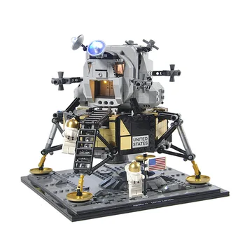 Idėjų Kūrėjas Apollo 11 Mėnulio Lander Blokai Kit Plytų Rinkiniai Klasikinis Filmas Modelį, Vaikai Kosmonautas Žaislai Vaikams Dovanų