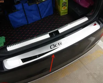 Už Skoda Octavia 2007-2019 Aukštos kokybės nerūdijančio plieno bagažo skyriaus slenksčio Scratch apsauga Automobilio stiliaus