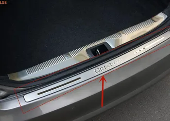 Už Skoda Octavia 2007-2019 Aukštos kokybės nerūdijančio plieno bagažo skyriaus slenksčio Scratch apsauga Automobilio stiliaus