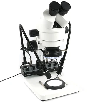 Daugiafunkcis 4 1 LED Vaizdo Mikroskopo Apšvietimas Nustatyti Vietoje Šviesos Dviguba LED Gooseneck + 80 LED Šviesos Žiedas + Stovas + Base Šviesos