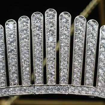 ASNORA Nauja siunta Royal Rožančiai Brides Plaukų Papuošalai Blizga Cirkonis Vestuvių Vainikėliai Vestuvių Rožančiai Princess Crown Diadema