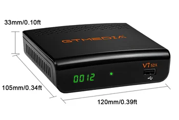 NAUJAS GTMEDIA V7 S2X Receptorių GTMEDIA V7S palydovinis HD 1080P imtuvas +USB antena DVB-S2 TV Box atnaujinti freesat hd v7