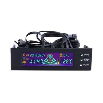 1PCS LCD CPU Ventiliatoriaus Greičio Reguliatorius Temperatūros Ekranas 5.25 colio PC Ventiliatoriaus Greičio Reguliatorius