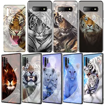 Gyvūnų tigras Kub Grūdintas Stiklas Telefono dėklas Samsung Galaxy S20 Ultra S10 + S8 S9 S7 Krašto Pastaba 8 9 10 Plius Lite
