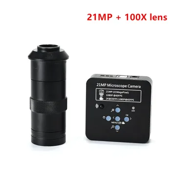 21MP 2K 1080P 60FPS HDMI USB Pramonės Skaitmeninio Mikroskopo Vaizdo Kamera mikroskop kamera Didinamojo stiklo, Telefono PCB THT Litavimo