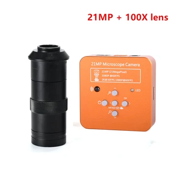 21MP 2K 1080P 60FPS HDMI USB Pramonės Skaitmeninio Mikroskopo Vaizdo Kamera mikroskop kamera Didinamojo stiklo, Telefono PCB THT Litavimo