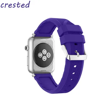 Sporto silikono dirželis apple watch band 42MM/38MM apyrankę ant riešo diržas gumos watchband+adapteris iwatch 3/2/1 Priedai