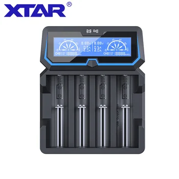 XTAR X4 Įkroviklis Išplėsta Versija 2020 Naujausias Baterijos Kroviklis paramos 3.6/3,7 V 14500-26650 1.2 V NI-MH NI-CD Greitas Baterijos Kroviklis