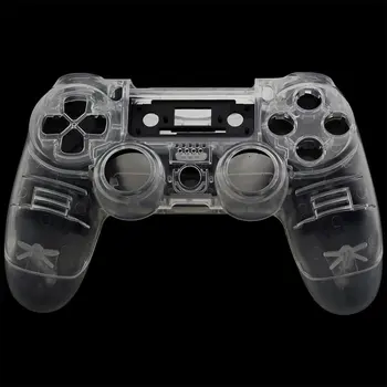 PS4 Priekio Atgal Pakeitimo Shell Padengti Remonto Playstation 4 PS4 Belaidžio V1 Valdytojas Gamepad Aišku, Skaidrus Užsakymą