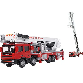 KAIDIWEI Mastelis 1:50 Kopėčių Fire Truck Žaislas Kolekcines Modelio Automobilių, Sunkvežimių, Žaislai Vaikams