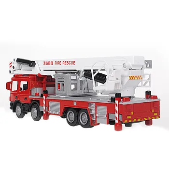 KAIDIWEI Mastelis 1:50 Kopėčių Fire Truck Žaislas Kolekcines Modelio Automobilių, Sunkvežimių, Žaislai Vaikams