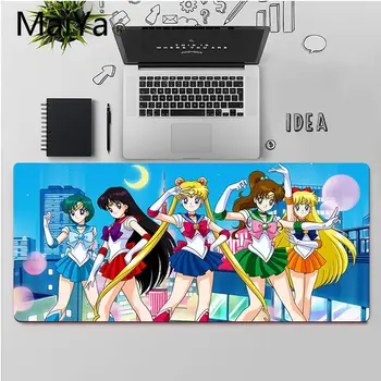 Maiya Aukščiausios Kokybės Anime Sailor Moon Mielas Mergaičių Fiksavimo Krašto Pelės Mygtukai Žaidimas Nemokamas Pristatymas Didelis, Mouse Pad Klaviatūros Kilimėlis