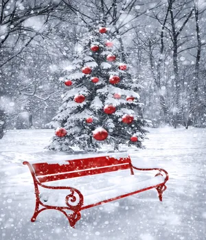 Capisco fonas fotografijos studijoje animacinių filmų žiemos parkas raudona stendo sniego Kalėdų miško fone, photocall photobooth