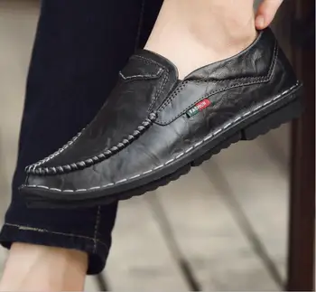 JX680 Vyrų Batai natūralios odos, Patogūs Vyrų Laisvalaikio Bateliai Avalynė Chaussures Butai Vyrų Paslysti Ant Tingus Batų Zapatos Hombre