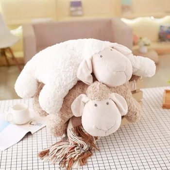 Korėjos Ėriukų Lankstymo Pliušas Pagalvės Minkštos Iškamša Modeliavimas Avių Pliušinis Permainingi Lėlės, Vaikų Kambario Dekoro Kėdės Pagalvėlės