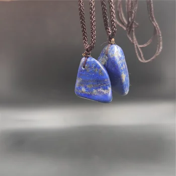 Gamtos lazuritas kristalų pakabukas mėlynas kvarcas akmuo gydymo akmuo Būrimą dvasinės meditacijos Papuošalai Karoliai