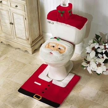 FENGRISE Santa Claus Užuolaidų, Kilimų Kalėdinė Dekoracija Namuose Vonios kambarys Kalėdų Dekoro 2020 Navidad Papuošalas Dovanų Naujųjų Metų 2021