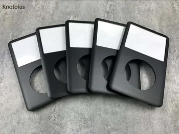 Knotolus 5vnt naujas juodos spalvos priekinis faceplate būsto padengti su skaidraus lęšio iPod 6 7 gen classic 80gb 120gb 160gb