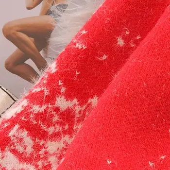 EBAIHUI Moterų Kalėdų Snaigės Spausdinti Elegantiškas Megztinis Mados Visas Ilgis ilgomis Rankovėmis Megztiniai Megztinis Moteriška Džemperiai