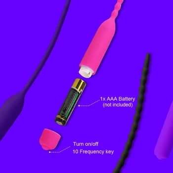 10 Režimai Šlaplės Vibratorius Vyrų Masturbator Silikoninis Vibruojantis Varpos Plug Šlaplės Skamba Dilators Produktų Vyrų Erotiniai Žaislai