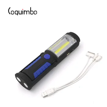 Coquimbo COB LED Darbo Žibintas Įkraunamas Žibintuvėlis Su Magnetu 2 Režimai, Built-In Baterijos Darbo Inspekcijos Fakelas Kempingas Šviesos