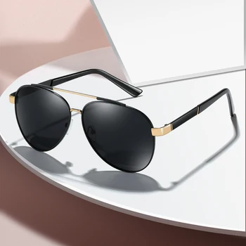Prekės ženklo Dizainas Poliarizuoti Akiniai nuo saulės Klasikinis Vyrų Metalo Vairavimo Saulės Akiniai Vyrų Danga Sunglass UV400 Atspalvių Akių gafas de sol