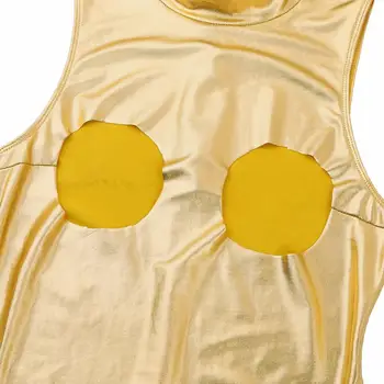 Moterų Crotchless maudymosi kostiumėlį vientisas Wetlook Odos maudymosi Kostiumėliai, Golfo Atvira Krūtinė Teddy Bodysuit Maudymosi Kostiumą Drabužių