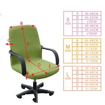 Elastingumas Biuro Kompiuterio Kėdė Padengti Pusė Rankos Kėdė Padengti Spandex Sukasi Liftas Dulkių Dangtelis Kėdė Universali Be Kėdė