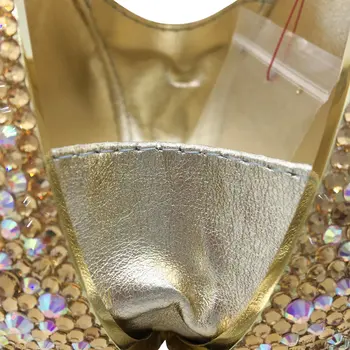 Boutique De FGG Naujovė Dizaineris MInaudiere Rankinės Moterims, Aukso Pinigų Maišelis Maišas Kristalų Sankabos Piniginės Šalies Kokteilis Diamond Krepšys