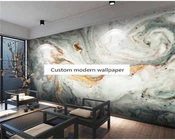 Beibehang Pritaikytas modernus naujas Kinų stiliaus abstraktus peizažas rašalo aukso gražus, TV foną papel de parede tapetai