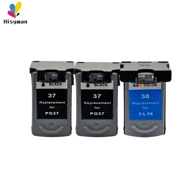 Hisywan PG37 CL38 rašalo kasetė Canon PG 37 CL 38 PIXMA MP140 MP190 M210 MP220 MP420 IP1800 IP2600 MX300 MX310 spausdintuvą