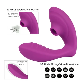 Čiulpti Dildo Vibratorius 10 Greičio Vibruojantys G-taško Klitorio Stimuliacija Makšties Masažas Vibratorius Moterų Masturbacija Suaugusiųjų Sekso Žaislai