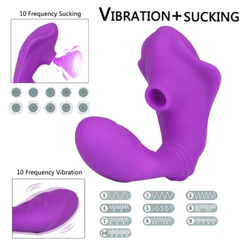 Čiulpti Dildo Vibratorius 10 Greičio Vibruojantys G-taško Klitorio Stimuliacija Makšties Masažas Vibratorius Moterų Masturbacija Suaugusiųjų Sekso Žaislai