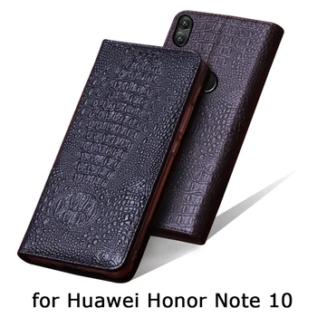 Prabangus natūralios Odos Dėklai Huawei Honor 10 Pastaba Atveju, Rankų darbo Custom Flip Telefonas, Dangtelis Fundas Huawei Honor Note10 Krepšys