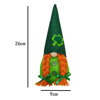 Tomte Santa Gnome Rankų darbo Gnome Pliušinis Žaislas, skirtas St Patriko Diena Namo Apdaila yra Rankų darbo Plushie atneša Laimę puiki Dovana