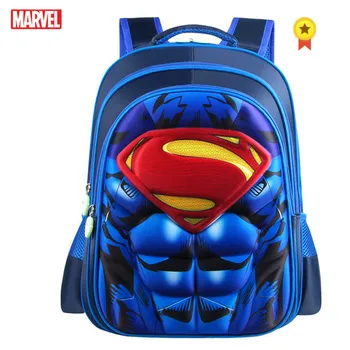 STEBUKLAS 3D Superman Batman Kuprinę, žmogus-Voras, Kapitonas Amerika Vaikų kuprinės, berniukų, pradinės mokyklos, vaikų Darželis Infantil Vaikai