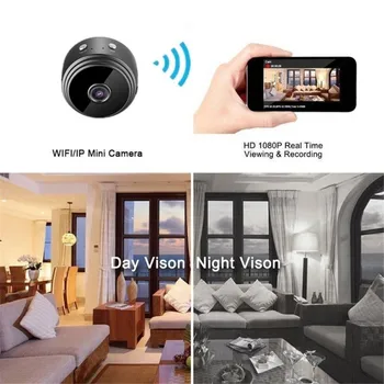 A9 Mini Kamera 2.4 G Bevielio Wifi 1080P HD Naktinio Matymo Kamera Namų Apsaugos Kameros APP Nuotolinio Stebėti